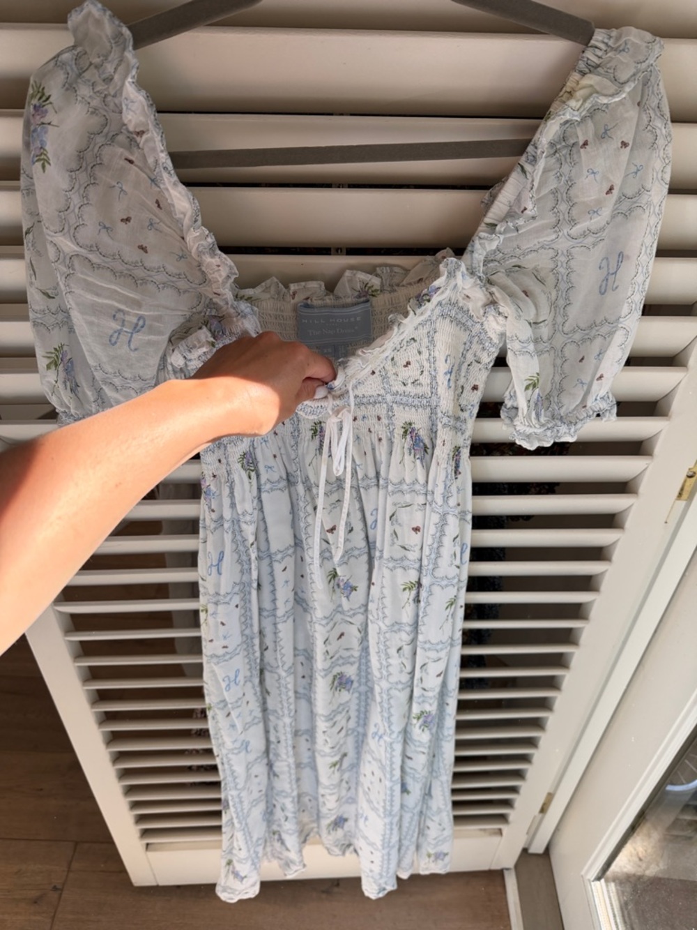 Hill House Light Blue Floral Nap Dress
